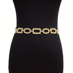 Metal Hollow Waist Chain Punk Women Dress Pendant Tassel Chain