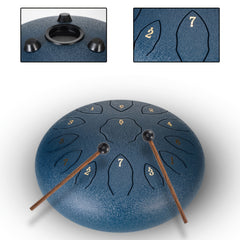 Steel Tongue Drum 13 Note C Key Hanplate Percussion Instrument with Drum Mallets