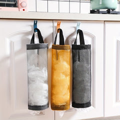 1pc Hanging Plastic Bag Organizer for Kitchen, Bathroom & Office