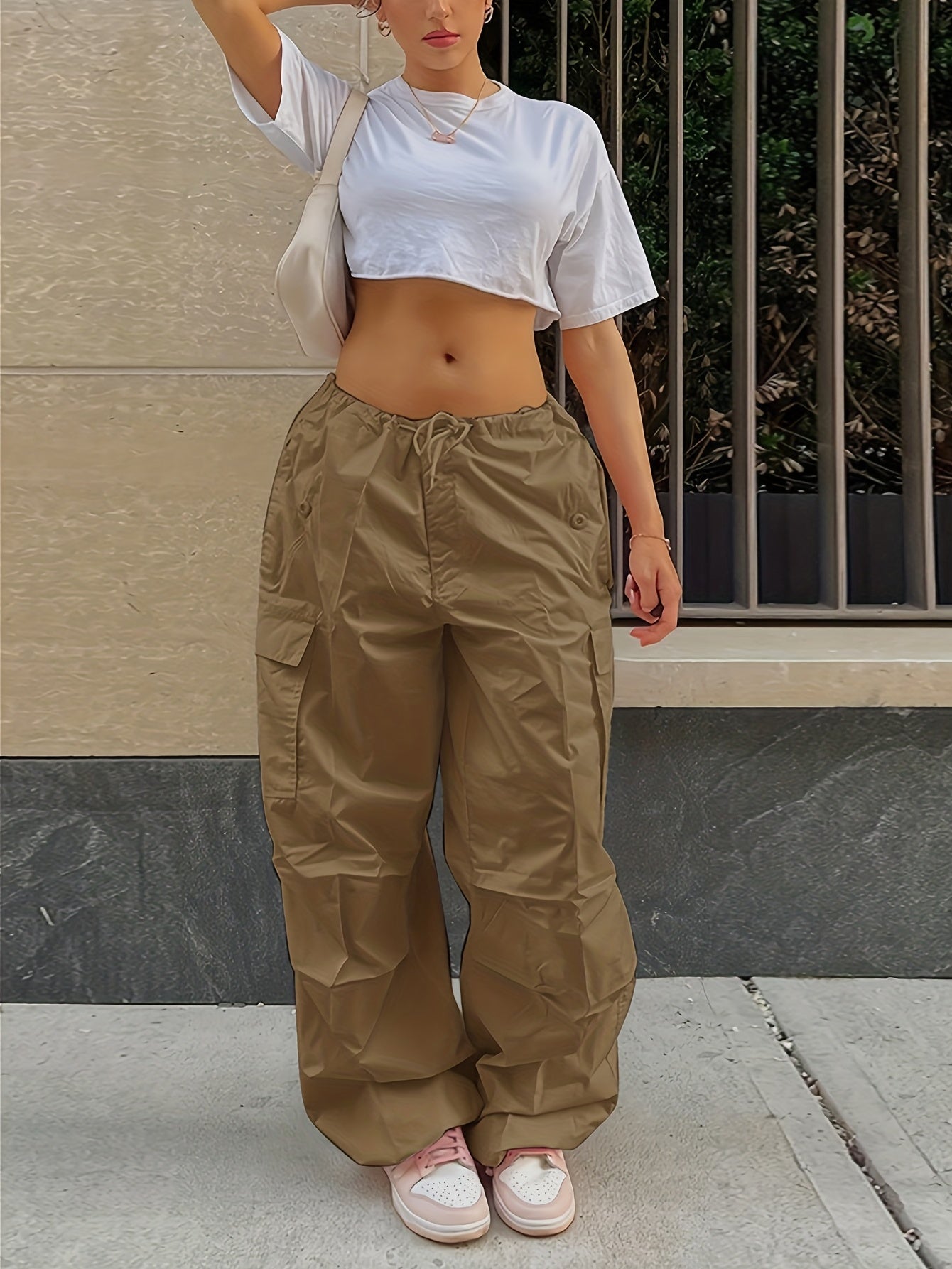Y2K Oversized Cargo Straight Casual Pants Women's Clothing