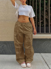 Y2K Oversized Cargo Straight Casual Pants Women's Clothing