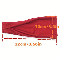 Solid Stretchy Headband Wide Brimmed Head Hoop Elastic Headdress For Women