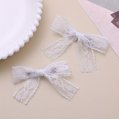 2pcs Lace Bowknot Hair Clips Women Girls Daily Decoration Accessories