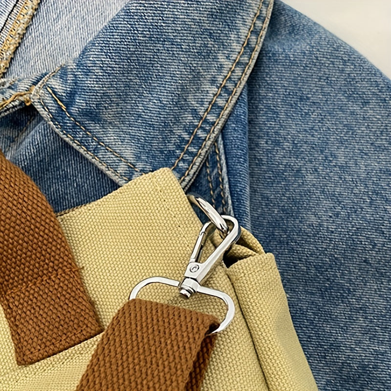 Large Capacity Colorblock Shoulder Bag Casual Crossbody Handbag