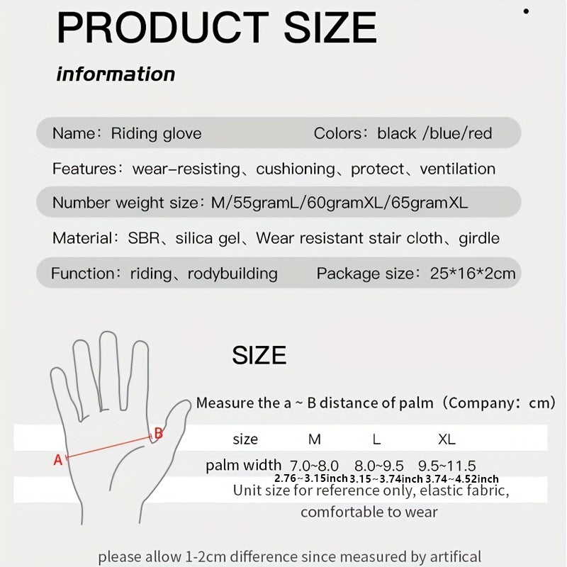 Shockproof GEL Pad Cycling Gloves Half Finger Sport Resistance