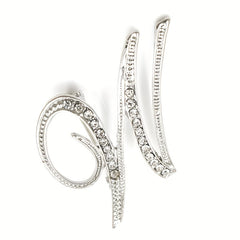 Rhinestone Letter Brooch Pin Alloy Diamond Inlaid Corsage Jewelry