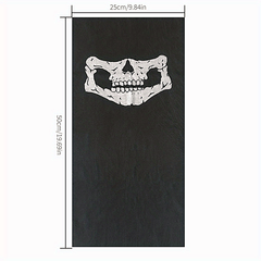 Skull Print Face Mask Windproof Dustproof Outdoor Riding Hood