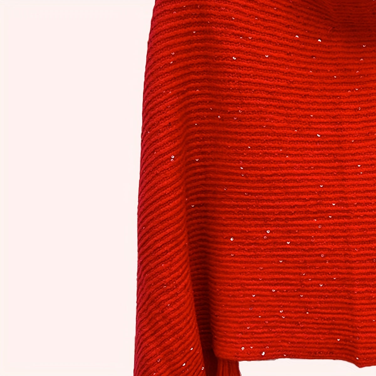 Red Rhinestone Tassel Cape Shawl Windproof Wrap