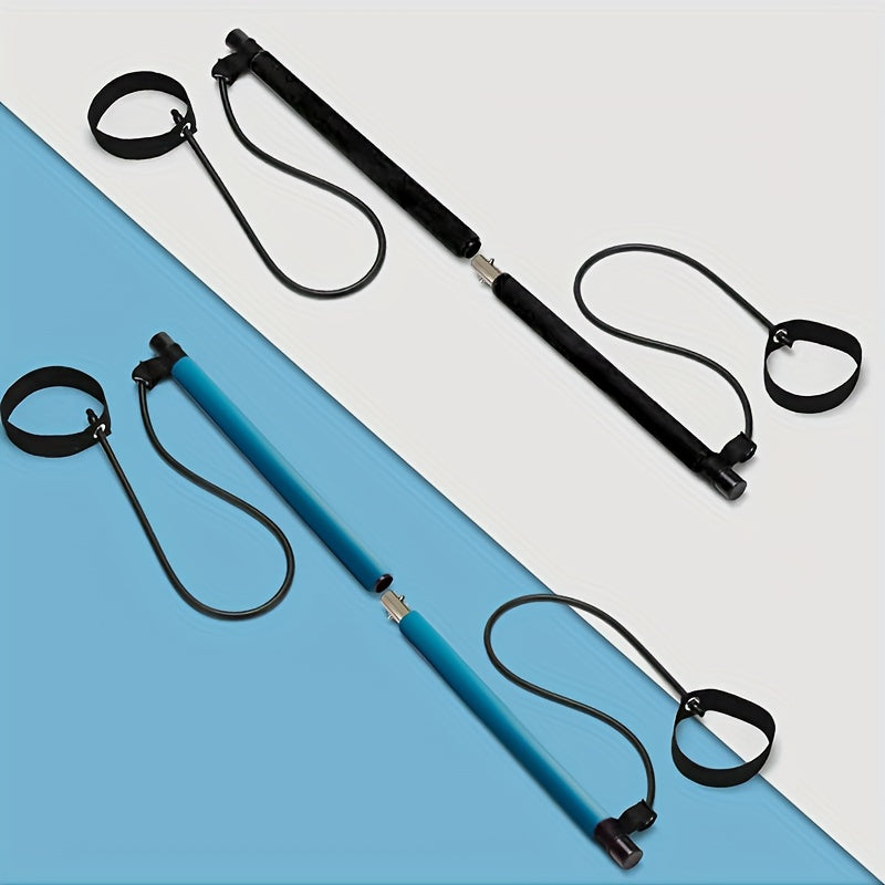 Pilates Foot Pedal Stick with Resistance Band for Squat Training