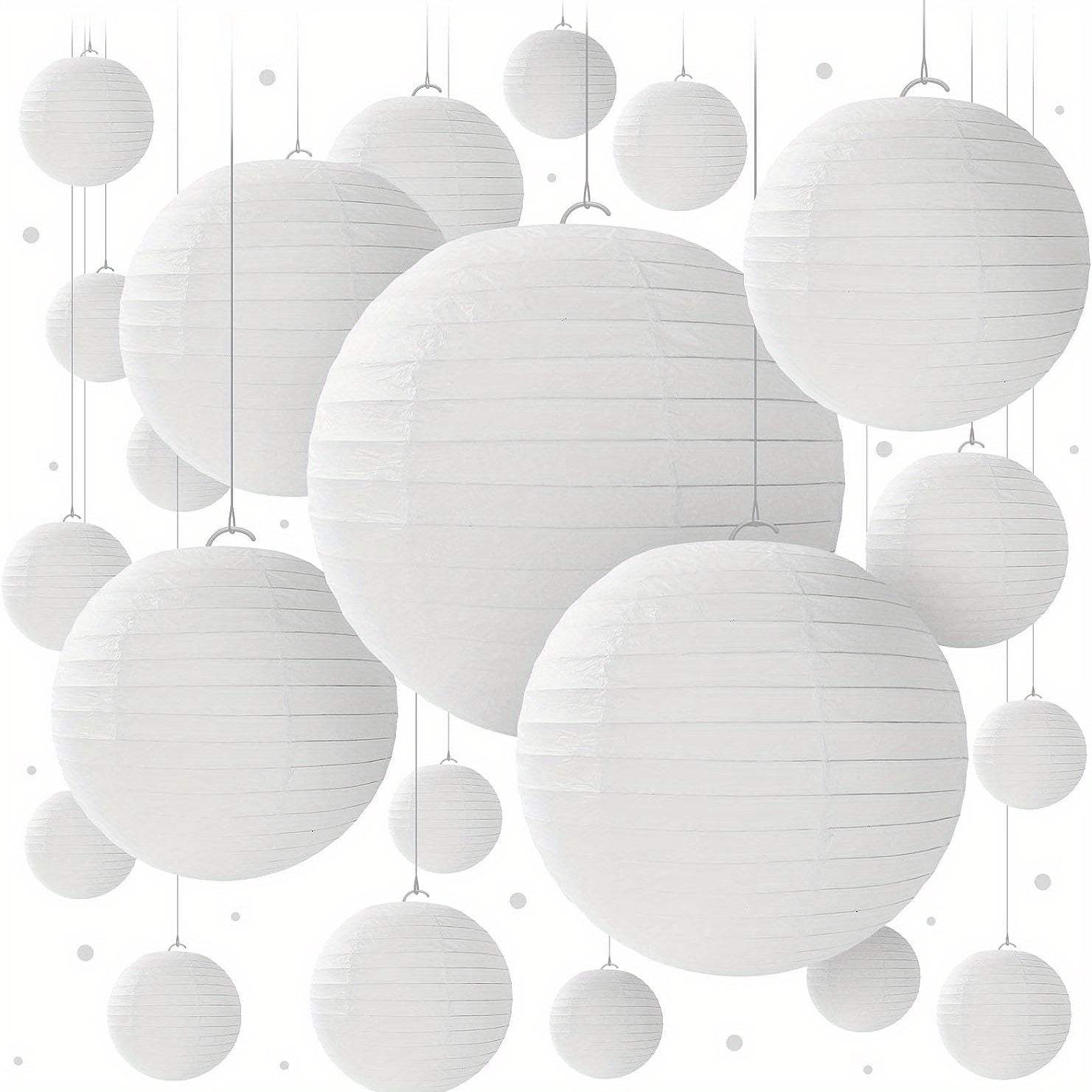 25pcs Paper Lantern Set Party Decorations Birthdays Weddings