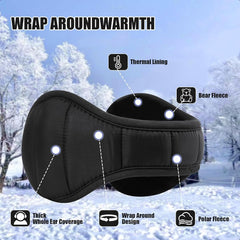 Aigra Men'S Winter Folding Ear Muffs Plush Lining Warm Head Protection