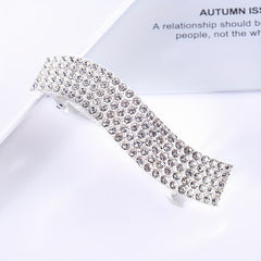 Rhinestone & Pearl Hair Clip French Barrette Accessory
