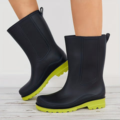 Women's Mid Rain Boots Waterproof Comfortable Non Slip