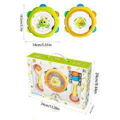 3pcs Baby Gift Set Drummer and Catcher Toys for Hearing Development