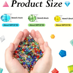 Assorted Round Glass Crystal Beads for DIY Bracelet