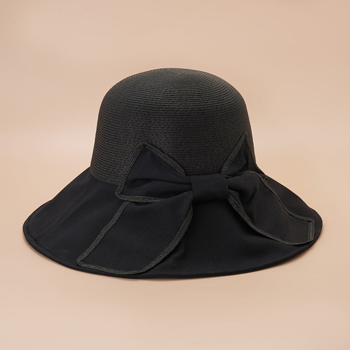 Thin Strap Bow Big Brim Sun Hat for Spring and Summer Outings