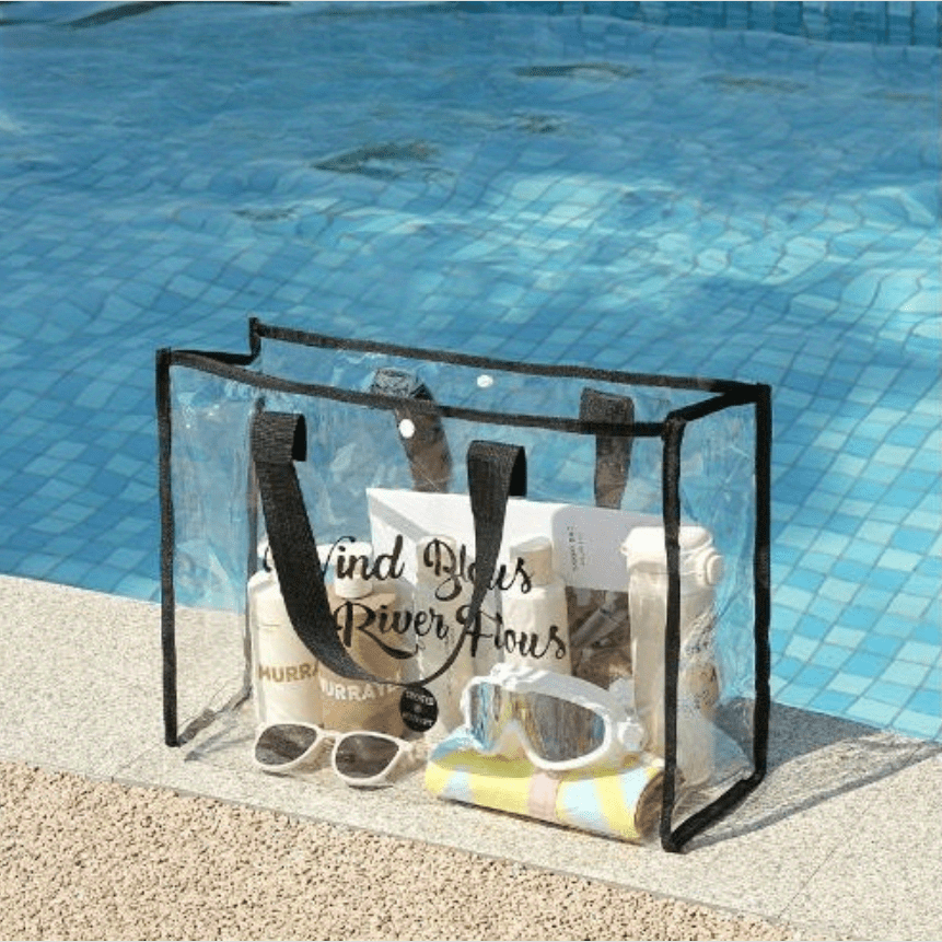 Transparent PVC Beach Bag Tote Waterproof Handbag Large Capacity