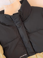 Women's Embroidered Puffer Jacket - Warm Winter Outdoor Sports
