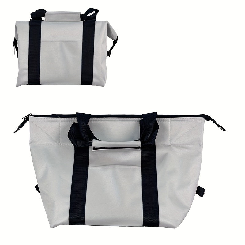 Large Capacity Insulated Picnic Basket Foldable Thickened Oxford Cloth Tote