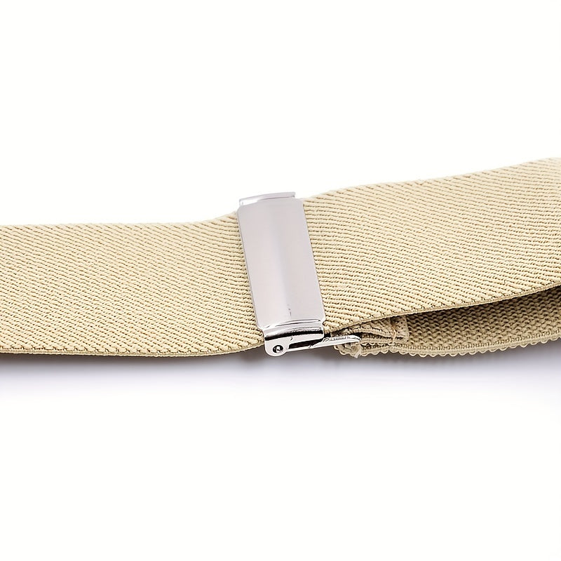 Men's Leather Retro Gentleman Clip Suspenders Pants Harness Clips