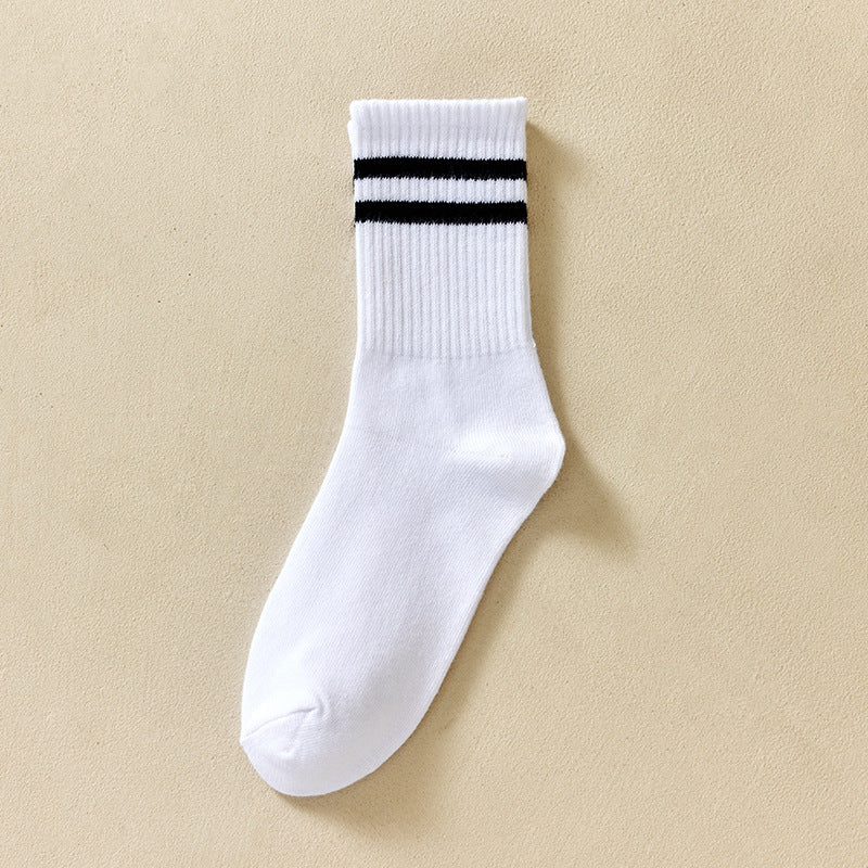 Breathable Striped Sport Socks Women's Stockings