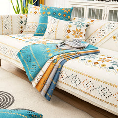 Bohemia Chenille Sofa Cover Pet Friendly Plush Sofa Protector Cover