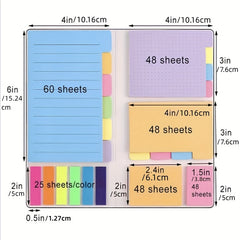 1pc Note Sticker Sticky Notes Combo Set Student Message Memo Plan Book