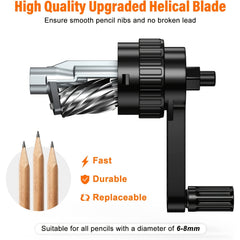 Manual Pencil Sharpener Fast Sharpen for Students School Classroom Home Artists