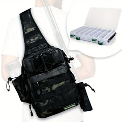 Multifunctional Fishing Backpack Waterproof Storage Bag with Tackle Box