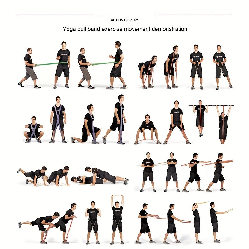 Portable Elastic Resistance Band for Body Stretching