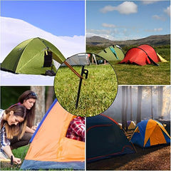 4pcs Steel Tent Nails Heavy Duty Awning Stakes - Outdoor Hiking Gardening Canopy