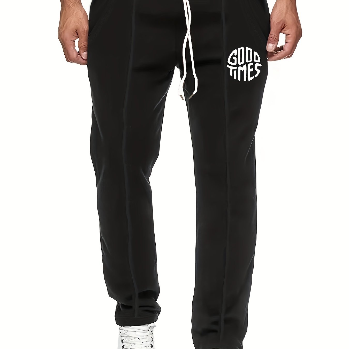 Good Times Casual Stretch Drawstring Pants Men's Spring Fall Clothes