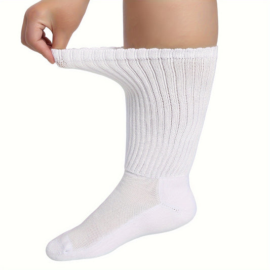 6 Pairs Non Binding Diabetic Socks Bamboo Fibre Loose Sock Extra Wide Calf