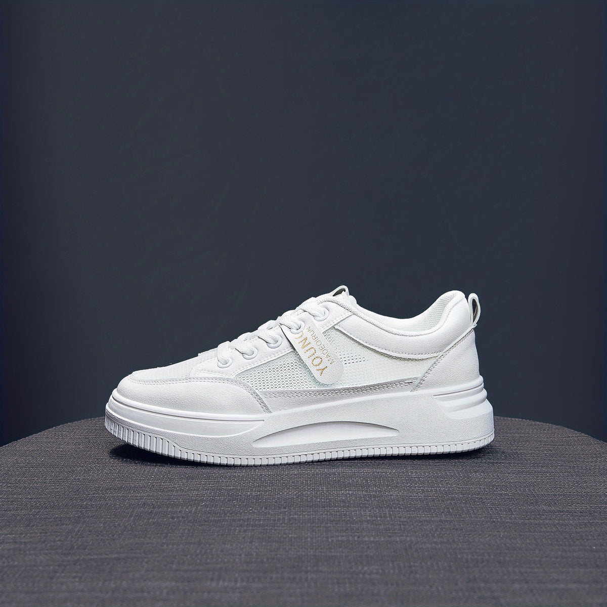 Women's Mesh Lace Up Platform Sneakers Non Slip Breathable Running Shoes