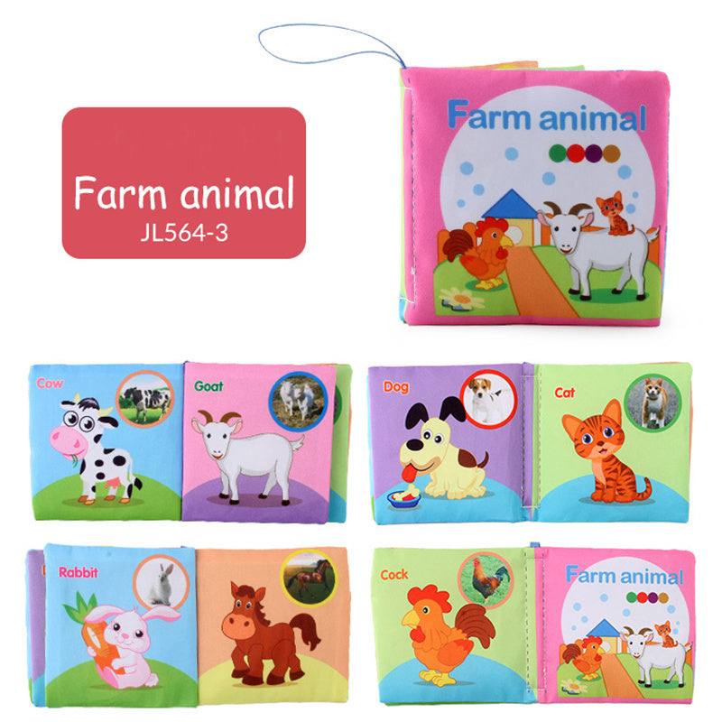 Educational Baby Cloth Books English Animal Fruit Cognitive