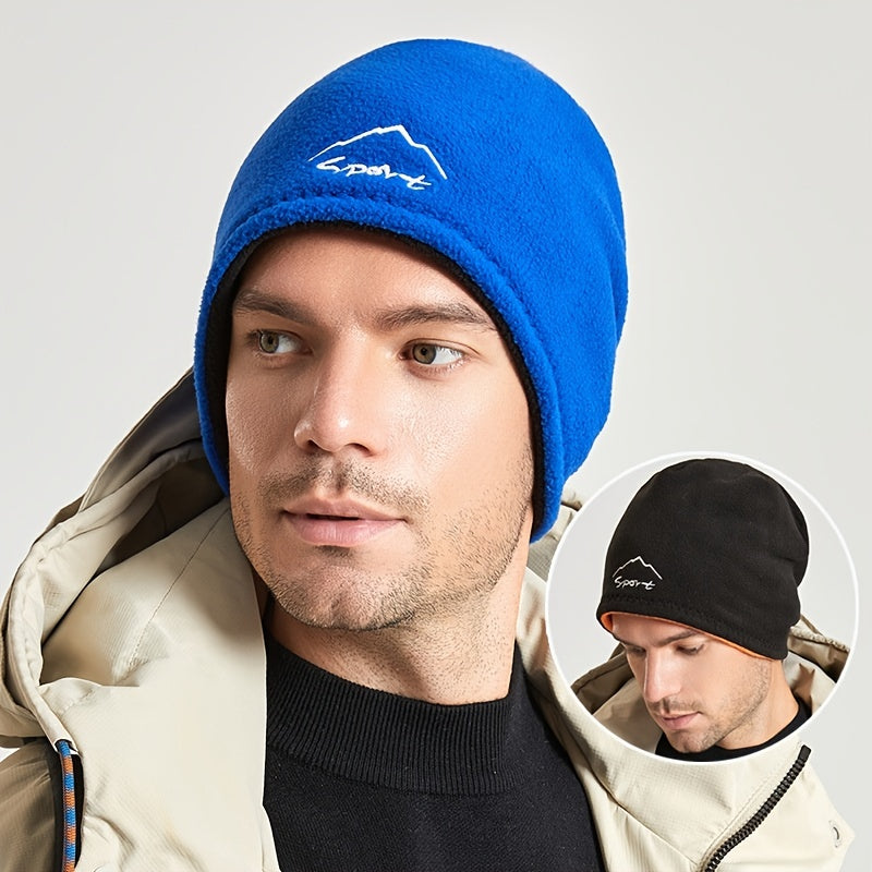 Men's Fleece Double Sided Ski Hat - 6 Colors
