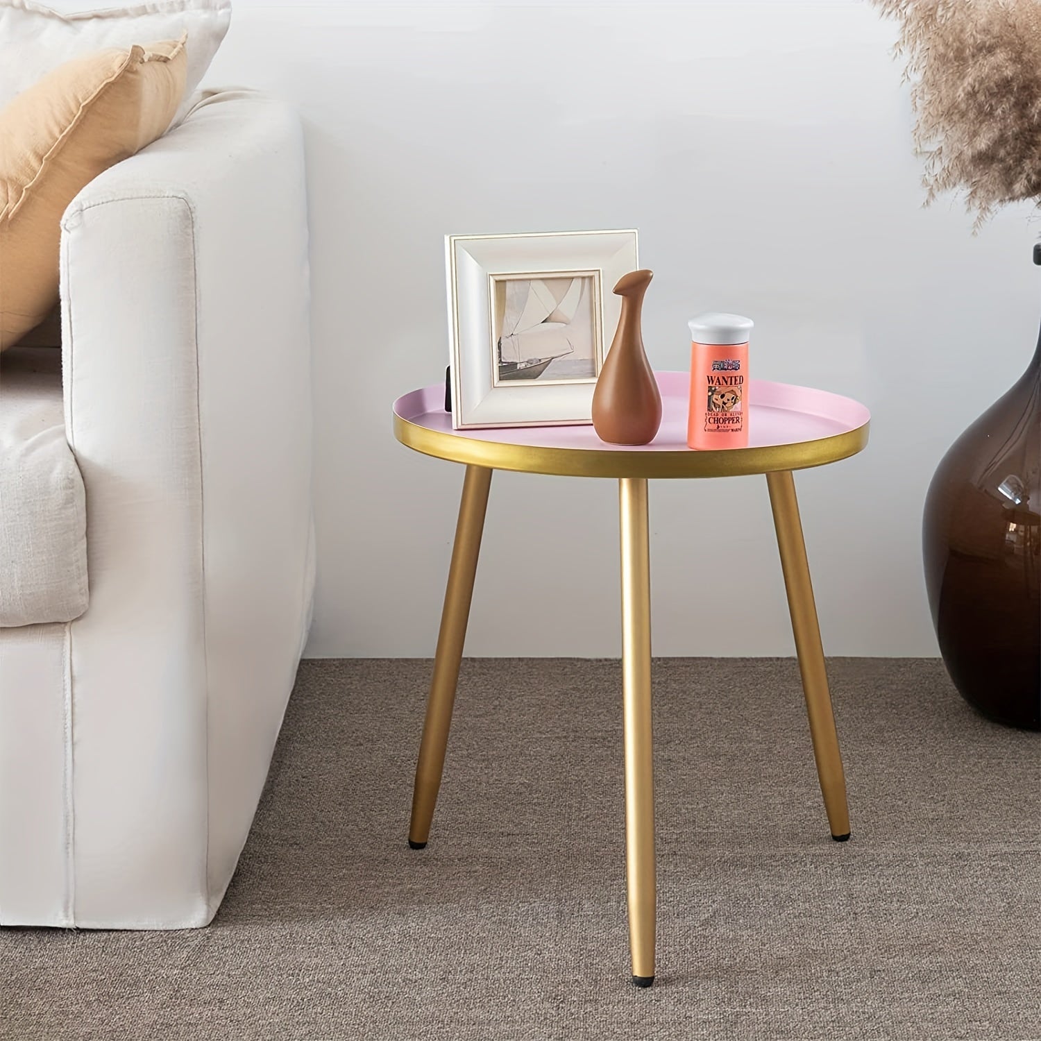Metal End Table Side Table Coffee Table for Living Room and Bedroom