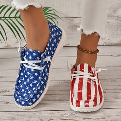 Women's Stylish Star Spangled Canvas Shoes Lightweight Low Top Sports Shoes