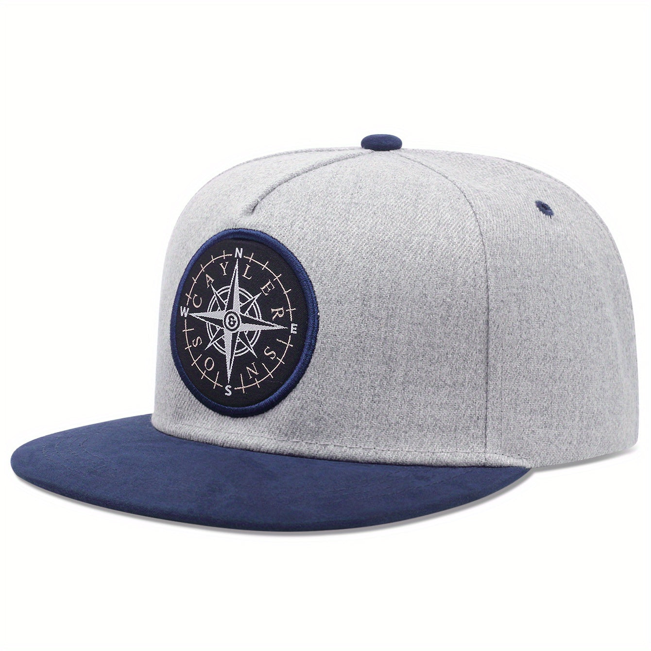 Compass Embroidery Patch Snapback Hat Vintage Baseball Cap