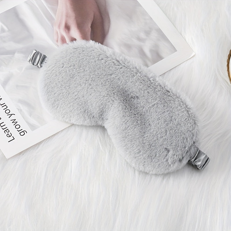 Solid Eye Protection Eye Mask Lunch Break Plush Eye Mask