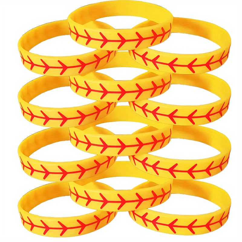 15 Pcs Rubber Wristband Sports Silicone Bracelets