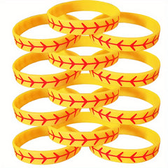 15 Pcs Rubber Wristband Sports Silicone Bracelets