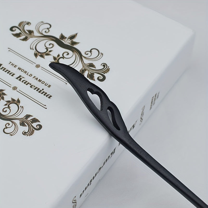 1PC Ebony Hairpin Chinese Classic Hairpin Pin Head Decoration