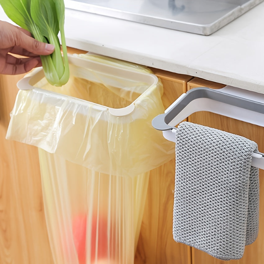 Trash Bag Hanger Holder Hanging Trash Kitchen Cupboard Storage Rack