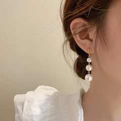 Festive Red Ball Tassel Earrings 18K Plated Jewelry