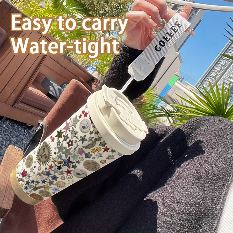 530ML Star Sun Face Coffee Mug Thermal Insulation Dual Drinking Mug for Students