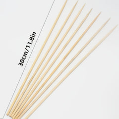 100pcs 11.8 Bamboo Skewers for Grilling BBQ Kabob Fruit & Cocktail