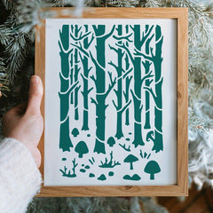 1pc PET Hollow Out Drawing Stencils with 1pc Brush 297x210mm