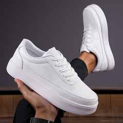 Men's Comfy Skate Shoes Anti Skid Breathable Lace Up Platform Sneakers