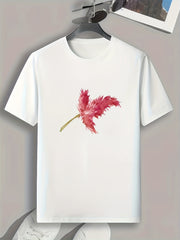Flower Pattern Print Men's Sports T-shirt for Summer